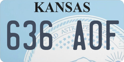 KS license plate 636AOF