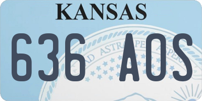 KS license plate 636AOS
