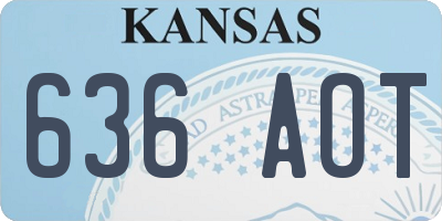 KS license plate 636AOT