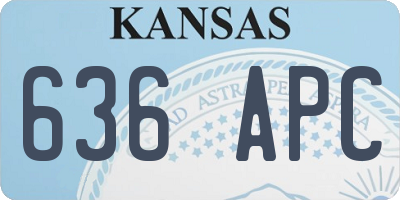 KS license plate 636APC