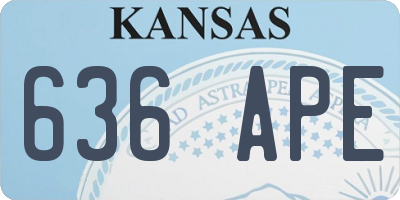 KS license plate 636APE