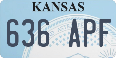 KS license plate 636APF
