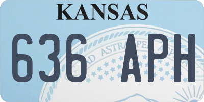 KS license plate 636APH