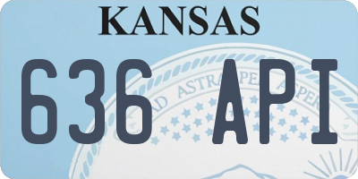 KS license plate 636API