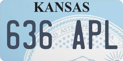 KS license plate 636APL