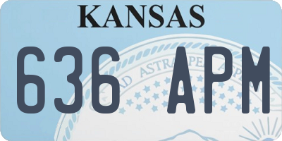 KS license plate 636APM