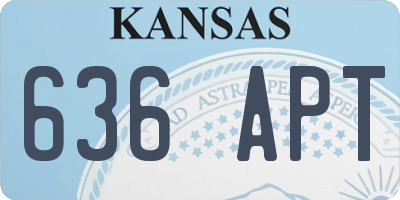 KS license plate 636APT