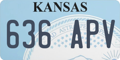 KS license plate 636APV