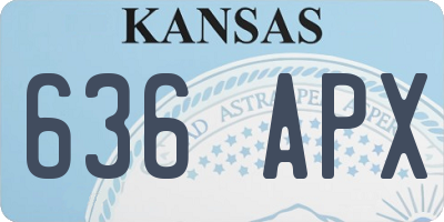 KS license plate 636APX