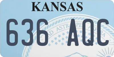 KS license plate 636AQC