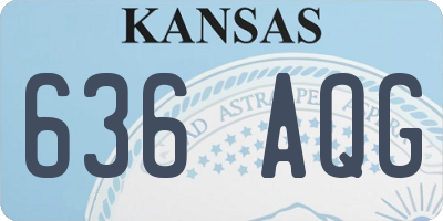 KS license plate 636AQG