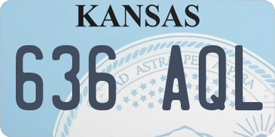 KS license plate 636AQL