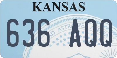 KS license plate 636AQQ