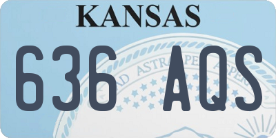 KS license plate 636AQS