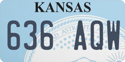 KS license plate 636AQW