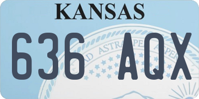 KS license plate 636AQX