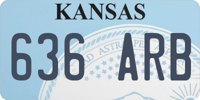 KS license plate 636ARB
