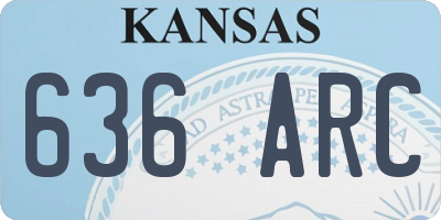 KS license plate 636ARC