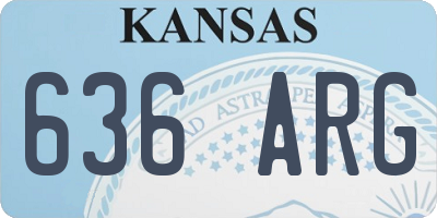 KS license plate 636ARG