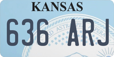 KS license plate 636ARJ