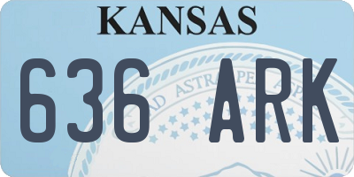KS license plate 636ARK