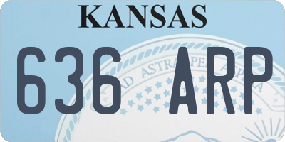 KS license plate 636ARP