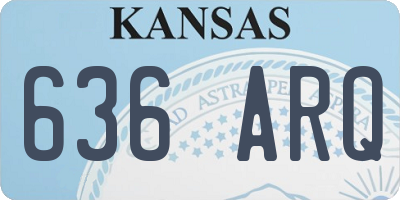 KS license plate 636ARQ