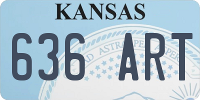 KS license plate 636ART