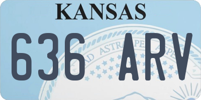 KS license plate 636ARV