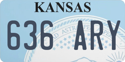 KS license plate 636ARY