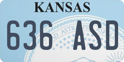 KS license plate 636ASD