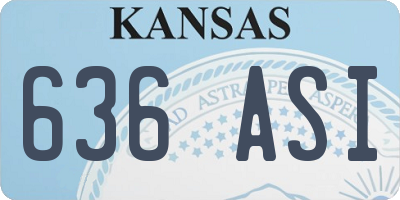KS license plate 636ASI