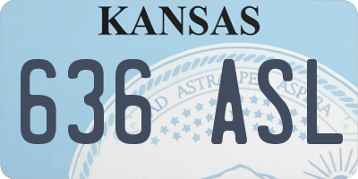 KS license plate 636ASL