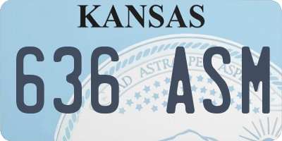 KS license plate 636ASM