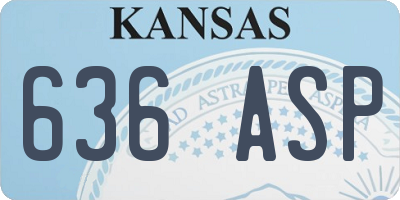 KS license plate 636ASP