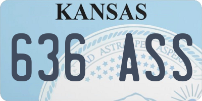KS license plate 636ASS