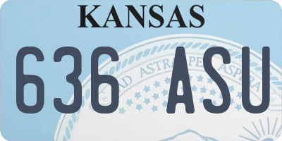 KS license plate 636ASU