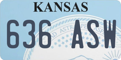 KS license plate 636ASW
