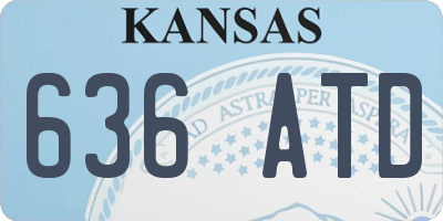 KS license plate 636ATD