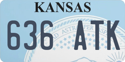 KS license plate 636ATK