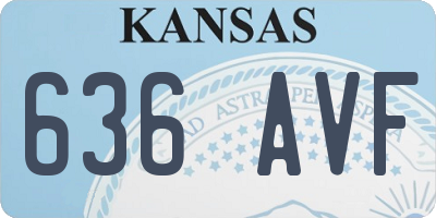 KS license plate 636AVF