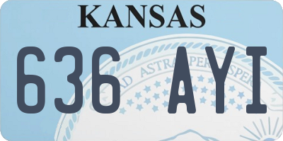 KS license plate 636AYI