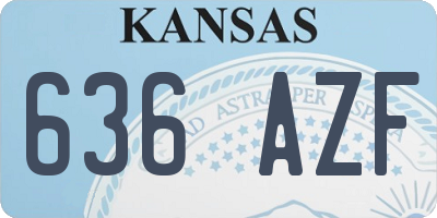 KS license plate 636AZF