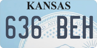KS license plate 636BEH