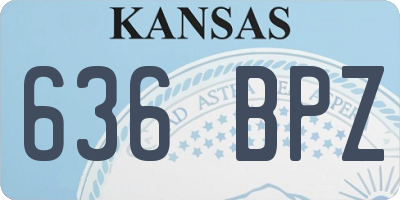 KS license plate 636BPZ
