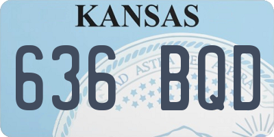 KS license plate 636BQD