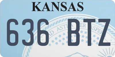 KS license plate 636BTZ