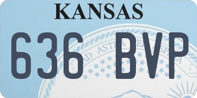 KS license plate 636BVP