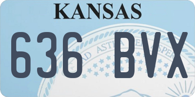 KS license plate 636BVX