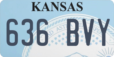 KS license plate 636BVY